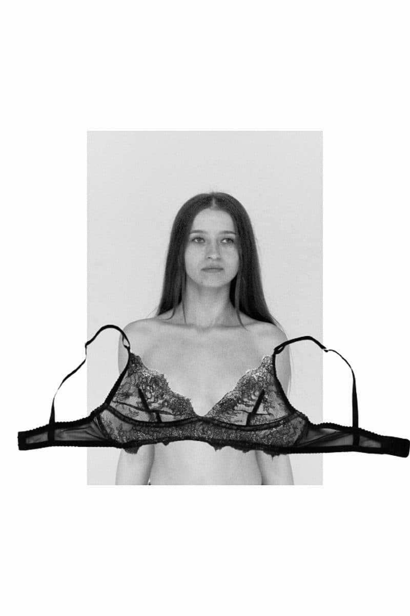 Топ кружевной чёрный — вид 2